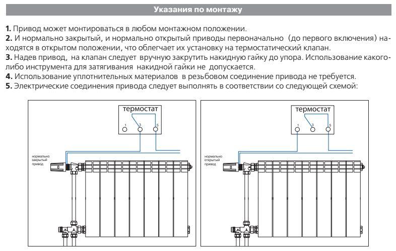 Электротермический аналоговый сервопривод, норм. ЗАКР., питание 220 В